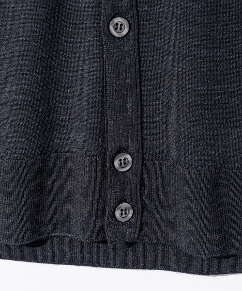 セール】JOHN SMEDLEY PETWORTH V NECK CARDIGAN STANDARD FIT