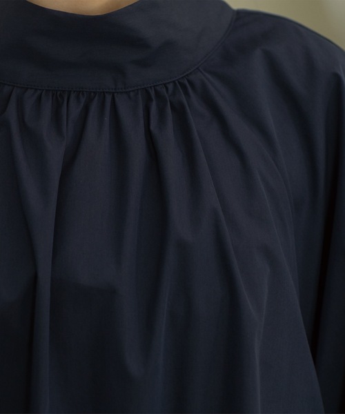 OPAQUE.CLIP（オペークドットクリップ）の「◆スタンドカラーチュニックフレアブラウス【洗濯機洗い可】（シャツ/ブラウス・レディース・ネイビー/ブラック/オフホワイト・00）」の7枚目の写真