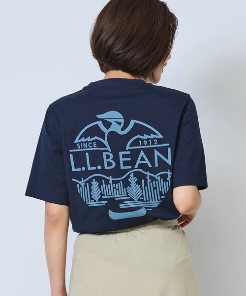 L.L.Bean(エルエルビーン)の「ケアフリー・アンシュリンカブル・ティ、半袖ポケット付き グラフィック ジャパン・フィット(Tシャツ/カットソー・メンズ・ヘザーグレー/アイボリー/グリーン/ネイビー/ライトブルー/グレー/ネイビー系/ホワイト・SMALL/MEDIUM/LARGE/X-LARGE/XX-LARGE)」の8枚目の写真