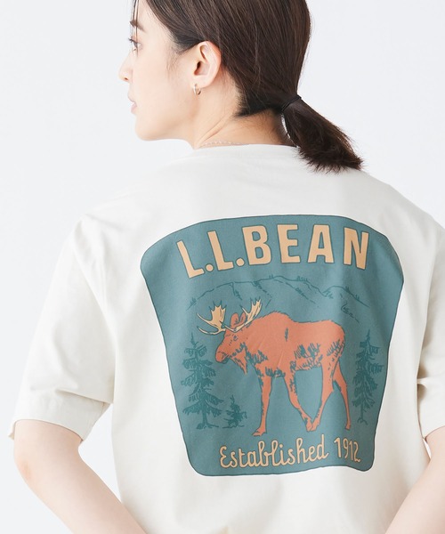 L.L.Bean(エルエルビーン)の「ケアフリー・アンシュリンカブル・ティ、半袖ポケット付き グラフィック ジャパン・フィット(Tシャツ/カットソー・メンズ・ヘザーグレー/アイボリー/グリーン/ネイビー/ライトブルー/グレー/ネイビー系/ホワイト・SMALL/MEDIUM/LARGE/X-LARGE/XX-LARGE)」の2枚目の写真