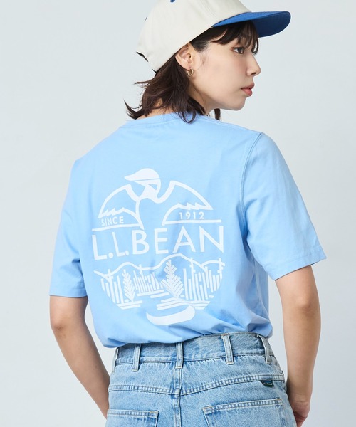 L.L.Bean(エルエルビーン)の「ケアフリー・アンシュリンカブル・ティ、半袖ポケット付き グラフィック ジャパン・フィット(Tシャツ/カットソー・メンズ・ヘザーグレー/アイボリー/グリーン/ネイビー/ライトブルー/グレー/ネイビー系/ホワイト・SMALL/MEDIUM/LARGE/X-LARGE/XX-LARGE)」の6枚目の写真