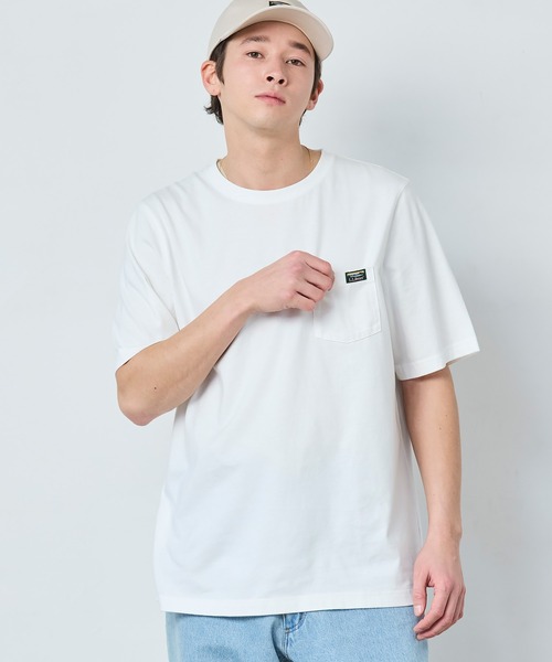 L.L.Bean(エルエルビーン)の「ケアフリー・アンシュリンカブル・ティ、半袖ポケット付き グラフィック ジャパン・フィット(Tシャツ/カットソー・メンズ・ヘザーグレー/アイボリー/グリーン/ネイビー/ライトブルー/グレー/ネイビー系/ホワイト・SMALL/MEDIUM/LARGE/X-LARGE/XX-LARGE)」の20枚目の写真