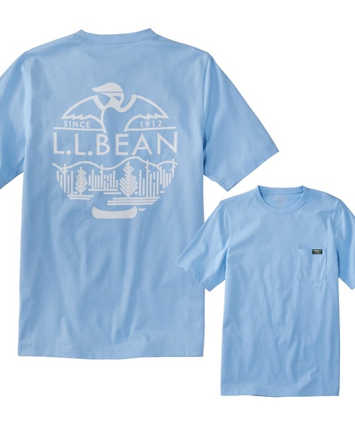 L.L.Bean(エルエルビーン)の「ケアフリー・アンシュリンカブル・ティ、半袖ポケット付き グラフィック ジャパン・フィット(Tシャツ/カットソー・メンズ・ヘザーグレー/アイボリー/グリーン/ネイビー/ライトブルー/グレー/ネイビー系/ホワイト・SMALL/MEDIUM/LARGE/X-LARGE/XX-LARGE)」の19枚目の写真