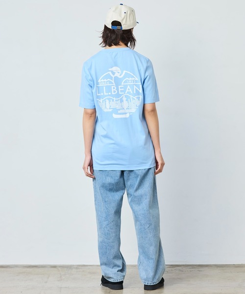 L.L.Bean(エルエルビーン)の「ケアフリー・アンシュリンカブル・ティ、半袖ポケット付き グラフィック ジャパン・フィット(Tシャツ/カットソー・メンズ・ヘザーグレー/アイボリー/グリーン/ネイビー/ライトブルー/グレー/ネイビー系/ホワイト・SMALL/MEDIUM/LARGE/X-LARGE/XX-LARGE)」の16枚目の写真