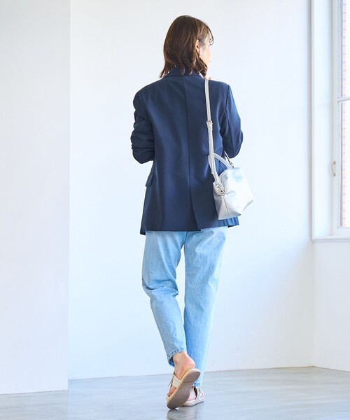 coen（コーエン）の「【RONEL】ダブルブレストストレッチテーラードジャケット(セットアップ対応可能)（テーラードジャケット・レディース・オリーブ/ネイビー・M/S）」の14枚目の写真