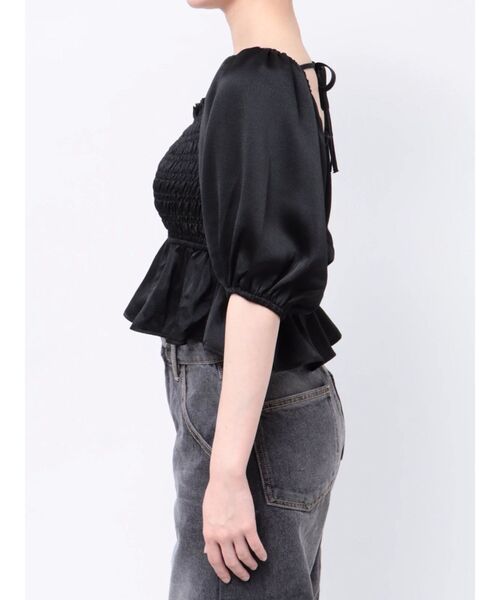 jouetie（ジュエティ）の「シャーリング2WAYブラウス（シャツ/ブラウス・レディース・オフホワイト/ブラック/ピンク/グリーン・MEDIUM）」の16枚目の写真