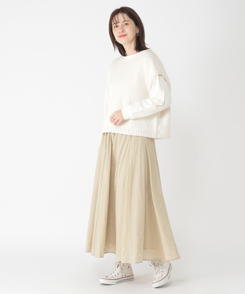 studio CLIP（スタディオクリップ）の「シフリー刺繍切り替えスカート
