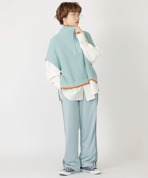 DOUBLE NAME（ダブルネーム）の「レトロ配色ライン トラックパンツ（その他パンツ・レディース・ベージュ/ブラック系/ブルー・FREE）」の8枚目の写真