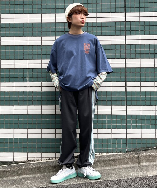 DOUBLE NAME（ダブルネーム）の「レトロ配色ライン トラックパンツ（その他パンツ・レディース・ベージュ/ブラック系/ブルー・FREE）」の18枚目の写真