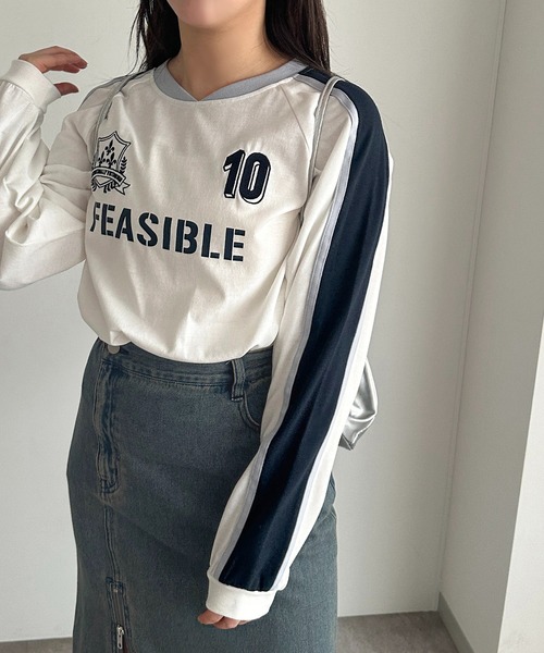 apres jour mignon(アプレジュールミニョン)の「ユニフォームロンT【ZOZOTOWN限定アイテム】(Tシャツ/カットソー・レディース・ブラック/ネイビー/オフホワイト・フリー/X-LARGE)」の7枚目の写真