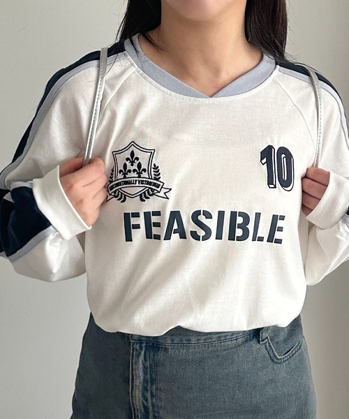 apres jour mignon(アプレジュールミニョン)の「ユニフォームロンT【ZOZOTOWN限定アイテム】(Tシャツ/カットソー・レディース・ブラック/ネイビー/オフホワイト・フリー/X-LARGE)」の8枚目の写真