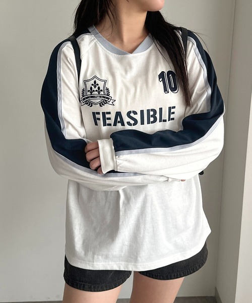 apres jour mignon(アプレジュールミニョン)の「ユニフォームロンT【ZOZOTOWN限定アイテム】(Tシャツ/カットソー・レディース・ブラック/ネイビー/オフホワイト・フリー/X-LARGE)」の5枚目の写真