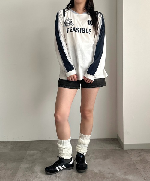 apres jour mignon(アプレジュールミニョン)の「ユニフォームロンT【ZOZOTOWN限定アイテム】(Tシャツ/カットソー・レディース・ブラック/ネイビー/オフホワイト・フリー/X-LARGE)」の6枚目の写真
