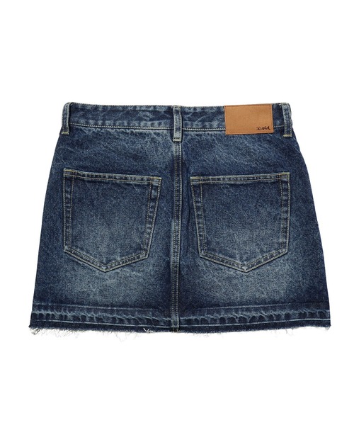 X-girl（エックスガール）の「5POCKET DENIM MINI SKIRT（デニムスカート・レディース・インディゴブルー/ライトインディゴブルー・S/M）」の11枚目の写真