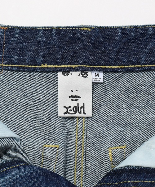 X-girl（エックスガール）の「5POCKET DENIM MINI SKIRT（デニムスカート・レディース・インディゴブルー/ライトインディゴブルー・S/M）」の15枚目の写真