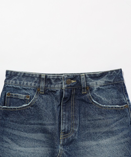 X-girl（エックスガール）の「5POCKET DENIM MINI SKIRT（デニムスカート・レディース・インディゴブルー/ライトインディゴブルー・S/M）」の13枚目の写真