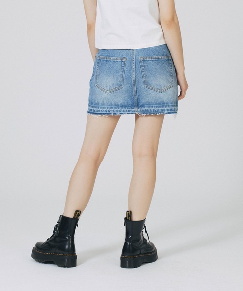 X-girl（エックスガール）の「5POCKET DENIM MINI SKIRT（デニムスカート・レディース・インディゴブルー/ライトインディゴブルー・S/M）」の20枚目の写真