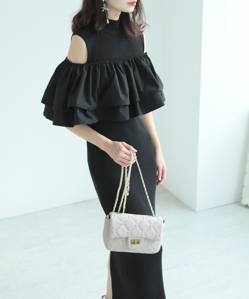 Julia Boutique（ジュリアブティック）の「パールキルティングミニバッグ/24102（ショルダーバッグ・レディース・ホワイト/ピンク/ブラック・ONE）」の14枚目の写真