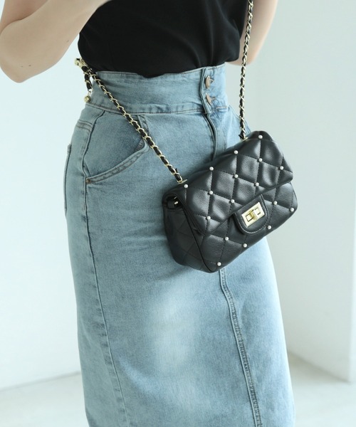 Julia Boutique（ジュリアブティック）の「パールキルティングミニバッグ/24102（ショルダーバッグ・レディース・ホワイト/ピンク/ブラック・ONE）」の19枚目の写真