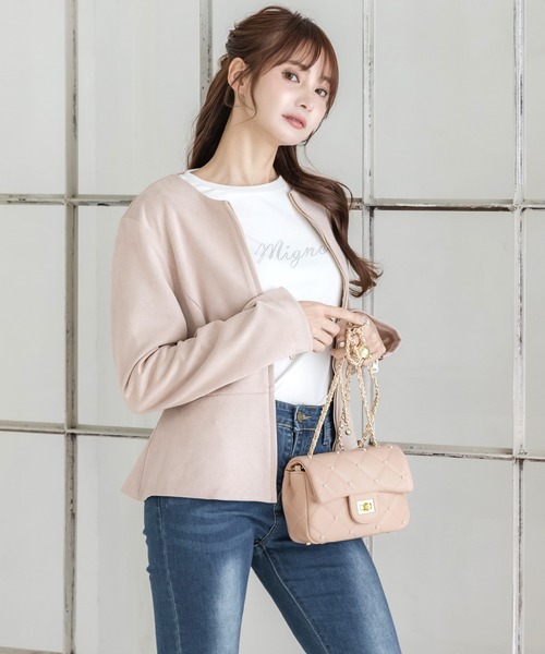 Julia Boutique（ジュリアブティック）の「パールキルティングミニバッグ/24102（ショルダーバッグ・レディース・ホワイト/ピンク/ブラック・ONE）」の11枚目の写真