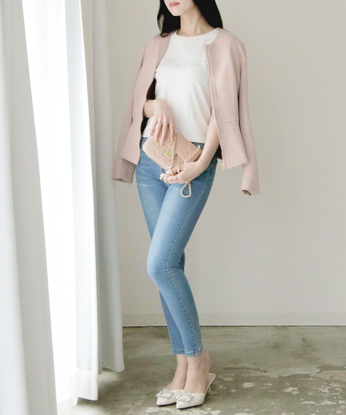 Julia Boutique（ジュリアブティック）の「パールキルティングミニバッグ/24102（ショルダーバッグ・レディース・ホワイト/ピンク/ブラック・ONE）」の5枚目の写真