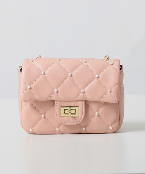 Julia Boutique（ジュリアブティック）の「パールキルティングミニバッグ/24102（ショルダーバッグ・レディース・ホワイト/ピンク/ブラック・ONE）」の7枚目の写真