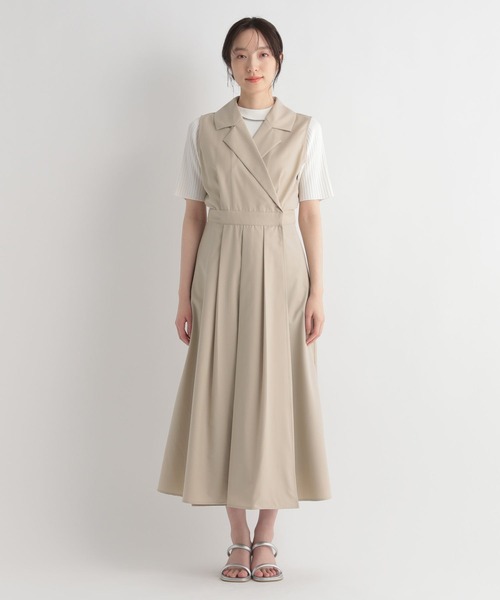 Andemiu(アンデミュウ)の「カシュクールジレワンピース112746(ワンピース・レディース・ベージュ/カーキ/ブルー・FREE)」の11枚目の写真