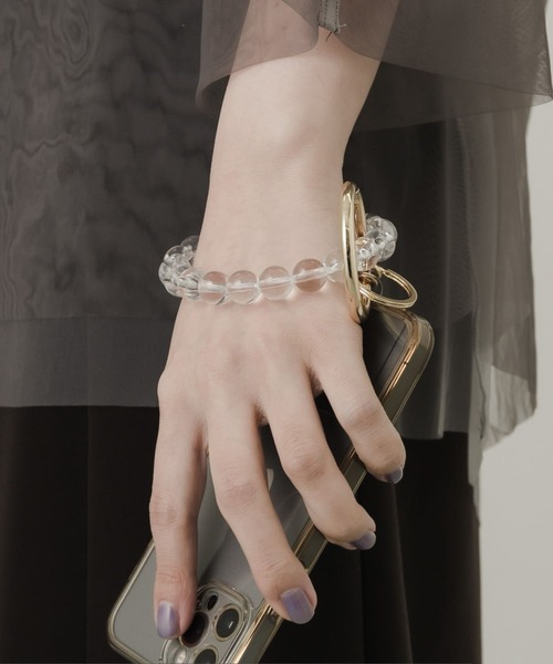SMELLY（スメリー）の「ボールチェーンリングストラップ（スマホグッズ・レディース・クリア/シルバー・-）」の3枚目の写真