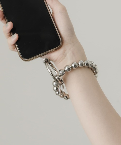 SMELLY（スメリー）の「ボールチェーンリングストラップ（スマホグッズ・レディース・クリア/シルバー・-）」の4枚目の写真