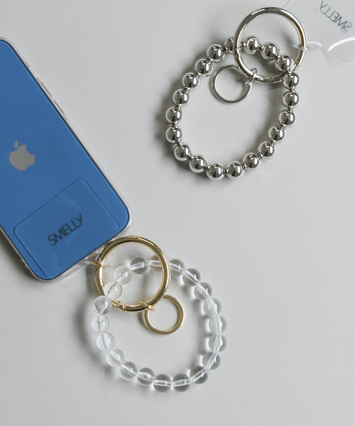 【オーダー】600円〜︴名前入りリングストラップ ボールチェーンリングストラップ（スマホグッズ）｜SMELLY（スメリー