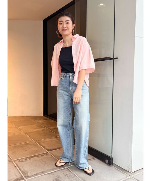Ungrid(アングリッド)の「【WEB限定】タックデザインハーフスリーブシャツ(シャツ/ブラウス・レディース・オフホワイト/ピンク/ブルー・FREE)」の20枚目の写真