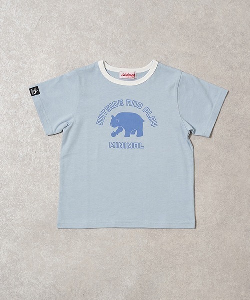 minimal(ミニマル)の「【撥水】ミニマルベアプリントTシャツ(Tシャツ/カットソー・キッズ・ベビーピンク/サックスブルー/ホワイト/ライム・100cm/110cm/120cm/130cm/140cm)」の4枚目の写真