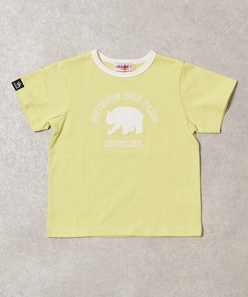 minimal(ミニマル)の「【撥水】ミニマルベアプリントTシャツ(Tシャツ/カットソー・キッズ・ベビーピンク/サックスブルー/ホワイト/ライム・100cm/110cm/120cm/130cm/140cm)」の3枚目の写真