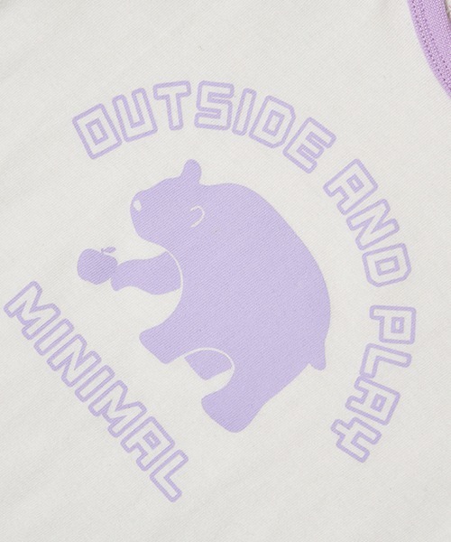 minimal(ミニマル)の「【撥水】ミニマルベアプリントTシャツ(Tシャツ/カットソー・キッズ・ベビーピンク/サックスブルー/ホワイト/ライム・100cm/110cm/120cm/130cm/140cm)」の8枚目の写真