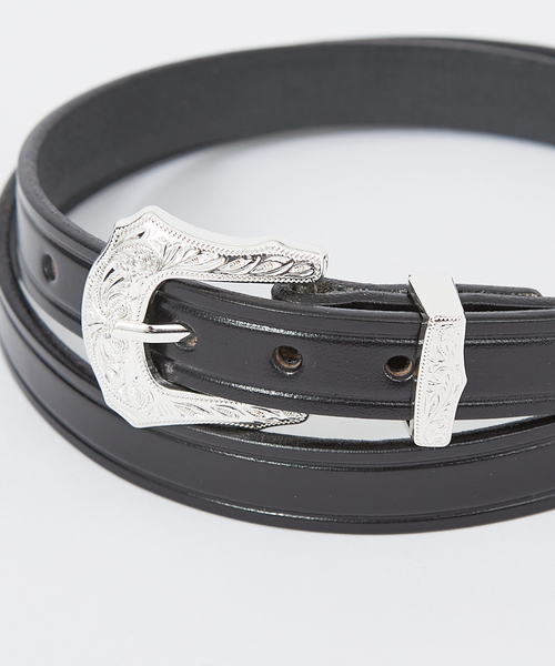 TORY LEATHER(トリーレザー)の「【TORY LEATHER】ウエスタン レザー ベルト(ベルト・メンズ・ブラック・32/34/30/36)」の2枚目の写真