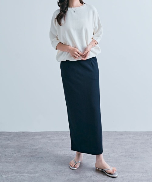 kirakiraShop（キラキラショップ）の「コットン ストレッチ ドルマン トップス（Tシャツ/カットソー・レディース・ブラック系/ホワイト/ライトグレー/アイボリー/ブルー系その他/グリーン系その他/ピンク系その他・FREE）」の9枚目の写真