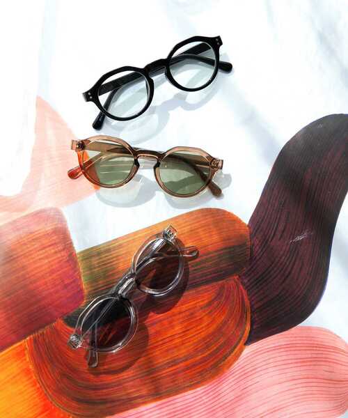 KBF（ケイビーエフ）の「ボストンフレームサングラス（メガネ・レディース・ブルー/クリア/グリーン・ONE）」の12枚目の写真