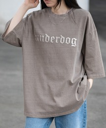 【i】ピグメント加工 ヴィンテージプリント ビッグTシャツ