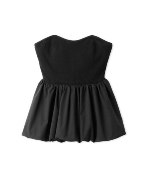 SNIDEL（スナイデル）の「ドッキングペプラムプルオーバー（チューブトップ・レディース・ブラック/ホワイト/レッド・FREE）」の12枚目の写真