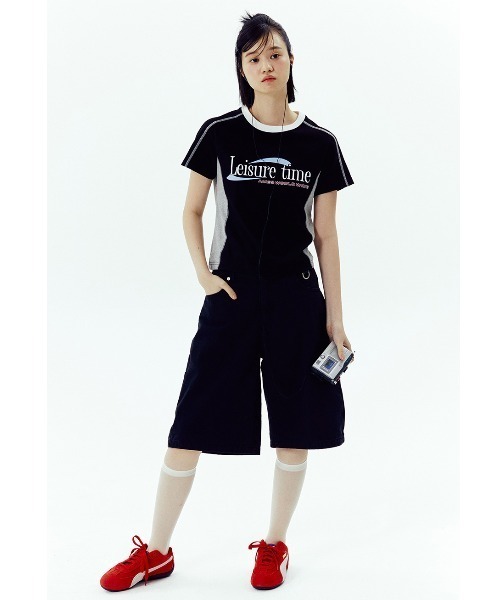 AMESWORLDWIDE（アメスワールドワイド）の「A'GEM/9 × .kom 『AMESWORLDWIDE/アメスワールドワイド』 LEISURE TIME TEE/レジャータイムTシャツ（Tシャツ/カットソー・メンズ・ブラック/ホワイト/チャコールグレー/ブルー/グリーン・S/M/L）」の16枚目の写真