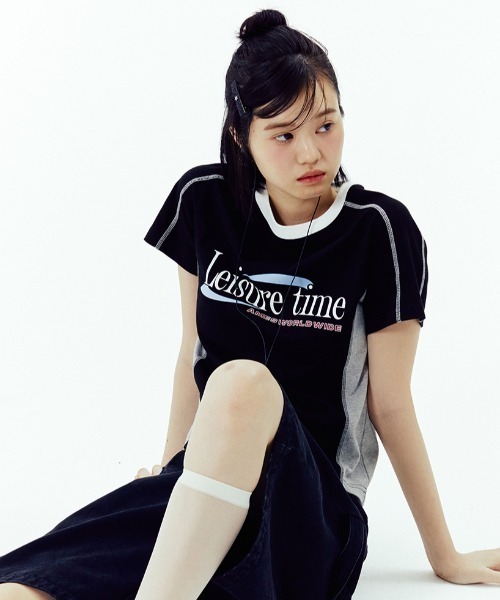 AMESWORLDWIDE（アメスワールドワイド）の「A'GEM/9 × .kom 『AMESWORLDWIDE/アメスワールドワイド』 LEISURE TIME TEE/レジャータイムTシャツ（Tシャツ/カットソー・メンズ・ブラック/ホワイト/チャコールグレー/ブルー/グリーン・S/M/L）」の15枚目の写真