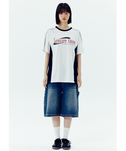 AMESWORLDWIDE（アメスワールドワイド）の「A'GEM/9 × .kom 『AMESWORLDWIDE/アメスワールドワイド』 LEISURE TIME TEE/レジャータイムTシャツ（Tシャツ/カットソー・メンズ・ブラック/ホワイト/チャコールグレー/ブルー/グリーン・S/M/L）」の11枚目の写真