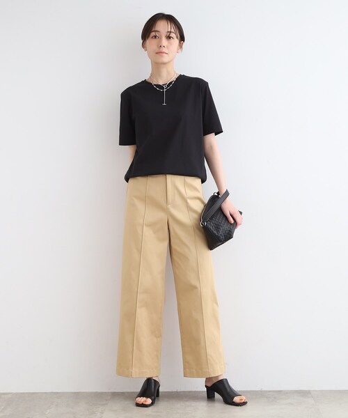 INDIVI(インディヴィ)の「◆【洗える】大人きれいめデザインTシャツ(Tシャツ/カットソー・レディース・ホワイト/ブラック/ナチュラル・05/12/13/15 /19/38)」の10枚目の写真