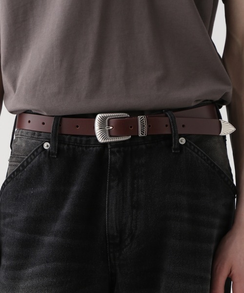HARE(ハレ)の「ウェスタンバックルベルト(HARE)(ベルト・メンズ・ブラック/ブラウン・FREE)」の1枚目の写真