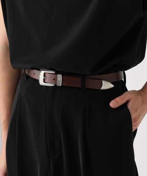 HARE(ハレ)の「ウェスタンバックルベルト(HARE)(ベルト・メンズ・ブラック/ブラウン・FREE)」の9枚目の写真