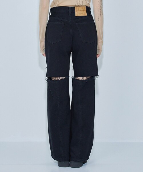 kotohayokozawa（コトハヨコザワ）の「【kotohayokozawa/コトハヨコザワ】《STUDIOUS別注》カットアウトデニムパンツ（デニムパンツ・レディース・ブラック・S/M）」の4枚目の写真