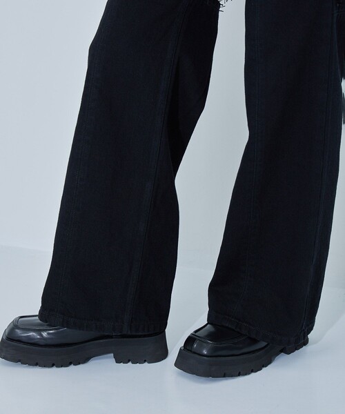 kotohayokozawa（コトハヨコザワ）の「【kotohayokozawa/コトハヨコザワ】《STUDIOUS別注》カットアウトデニムパンツ（デニムパンツ・レディース・ブラック・S/M）」の13枚目の写真