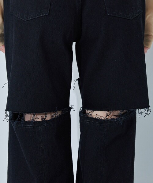kotohayokozawa（コトハヨコザワ）の「【kotohayokozawa/コトハヨコザワ】《STUDIOUS別注》カットアウトデニムパンツ（デニムパンツ・レディース・ブラック・S/M）」の11枚目の写真