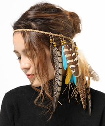 AZUL by moussy | カラーフェザーヘッドバンド(ヘアゴム)
