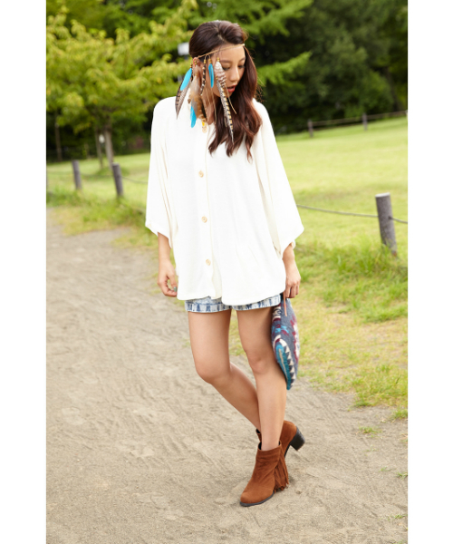 AZUL by moussy（アズールバイマウジー）の「カラーフェザーヘッドバンド（ヘアゴム・レディース・ブラウン系その他/ベージュ系その他・FREE）」の7枚目の写真